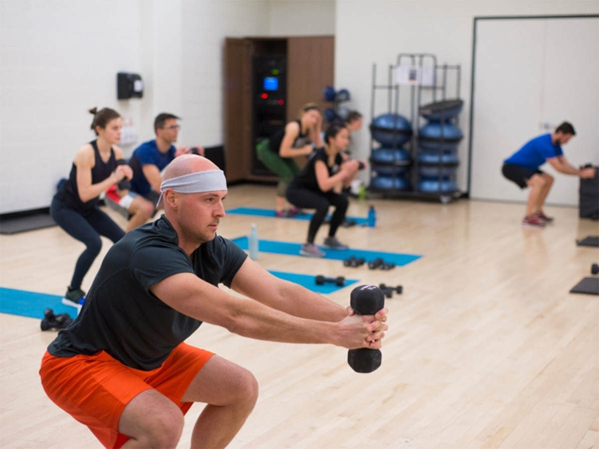 Students exercising at the Gym